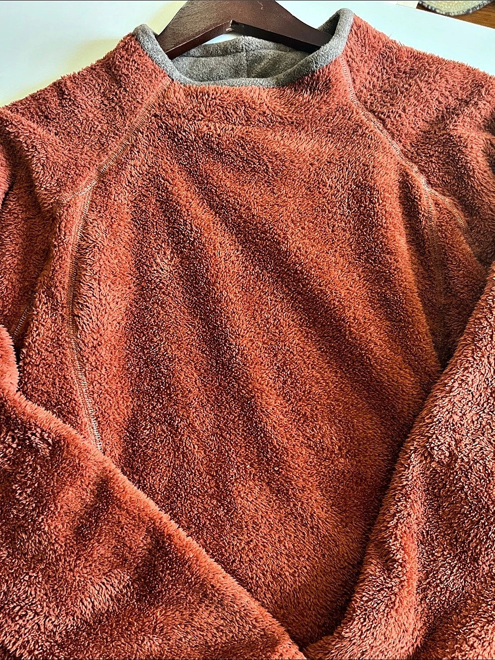 Wooly Bully Wear Fleece Pullover Orange Large